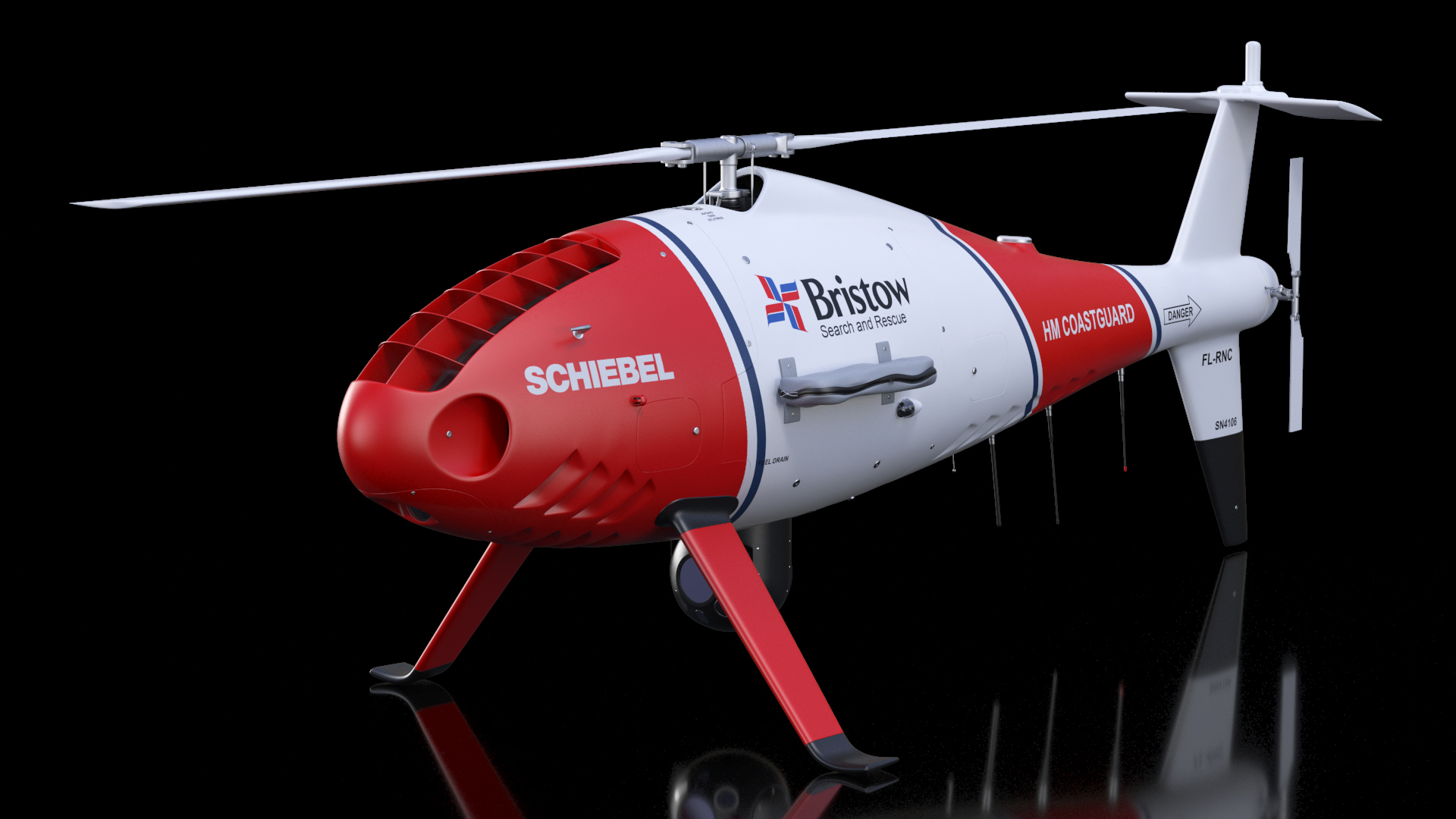 Schiebel Camcopter S100 UAV Coast Guard 3D model