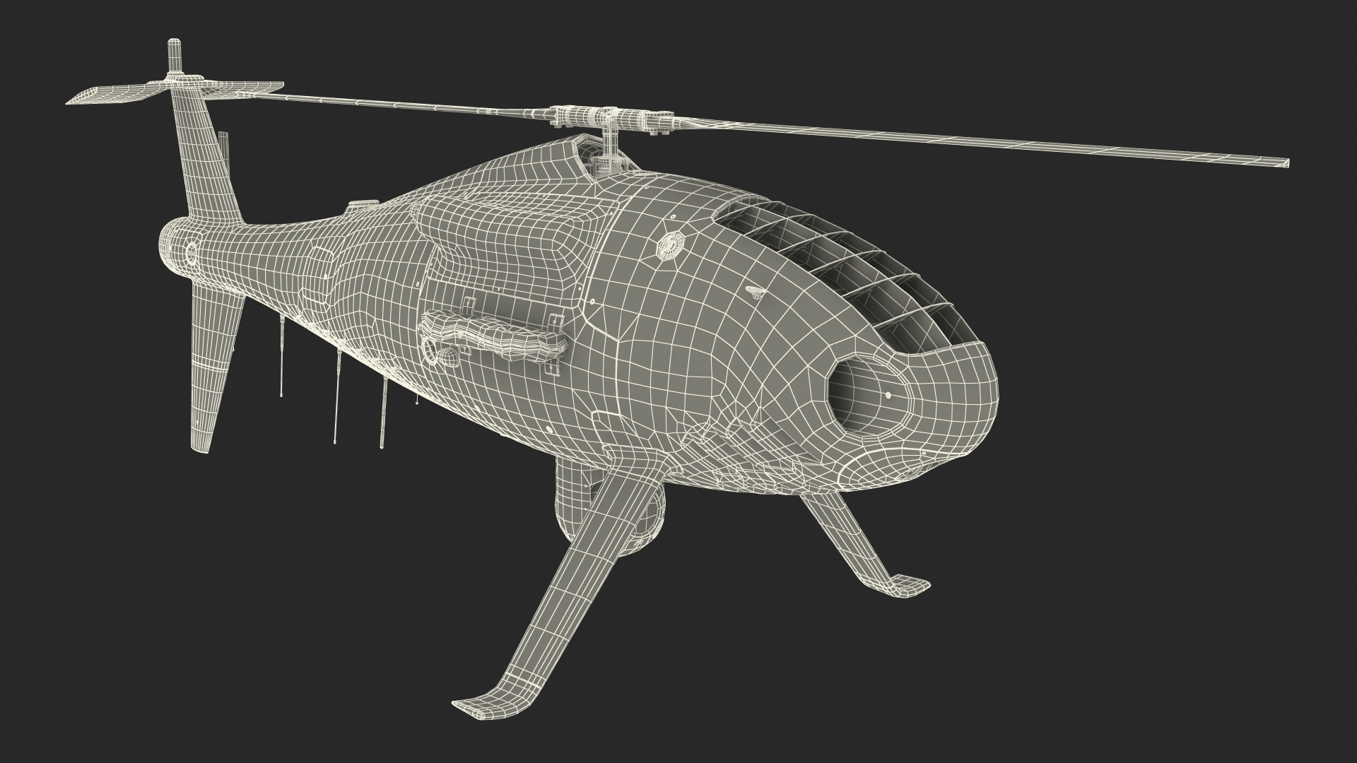 Schiebel Camcopter S100 UAV Coast Guard 3D model