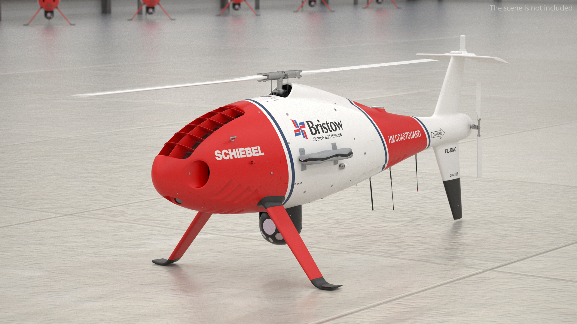 Schiebel Camcopter S100 UAV Coast Guard 3D model