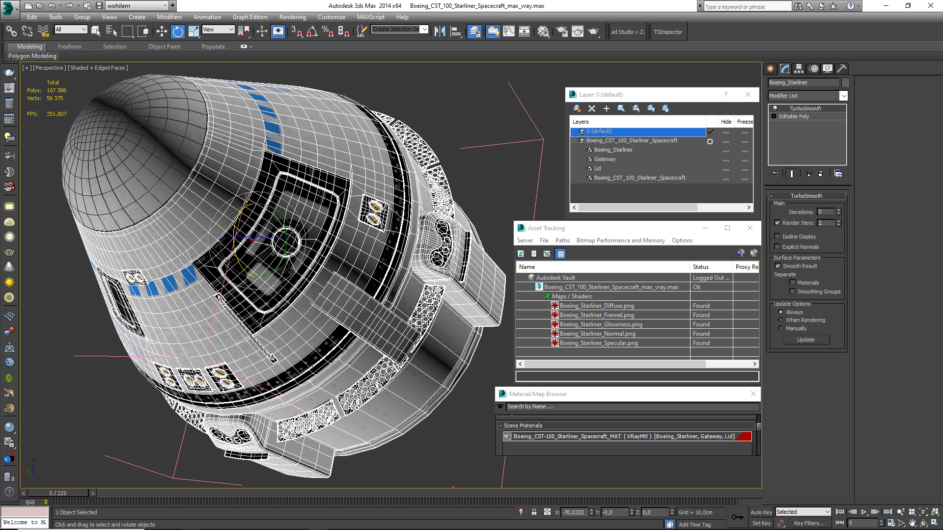 3D model Boeing CST-100 Starliner Spacecraft