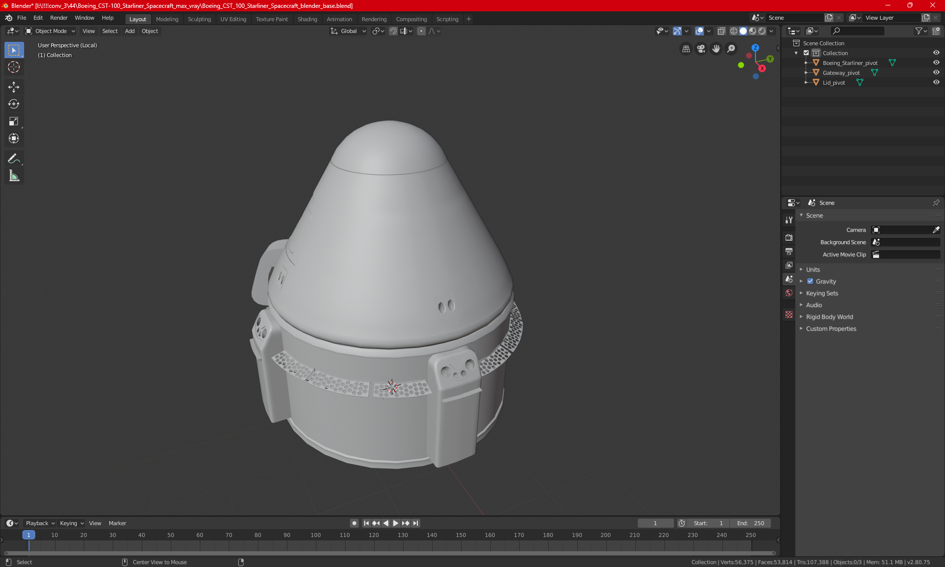 3D model Boeing CST-100 Starliner Spacecraft