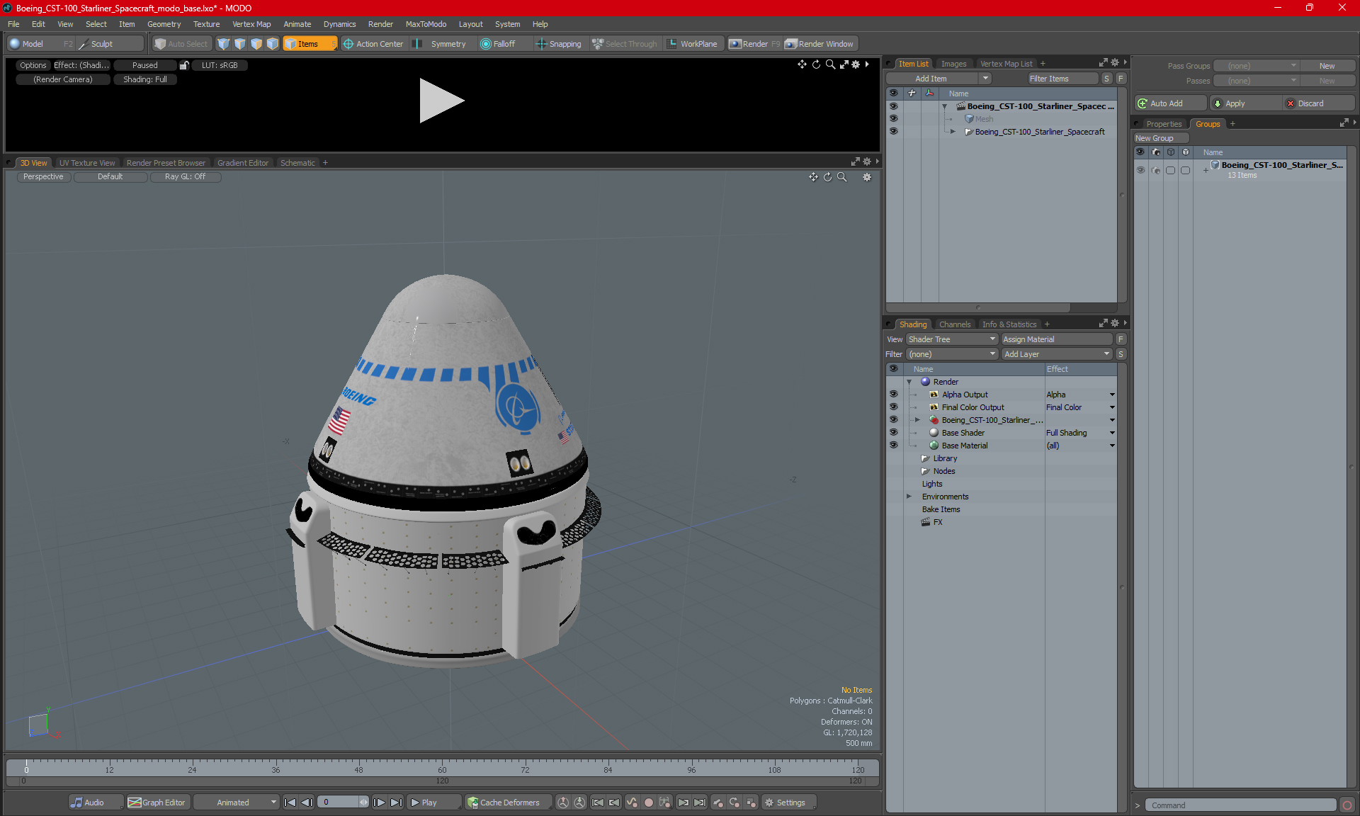 3D model Boeing CST-100 Starliner Spacecraft