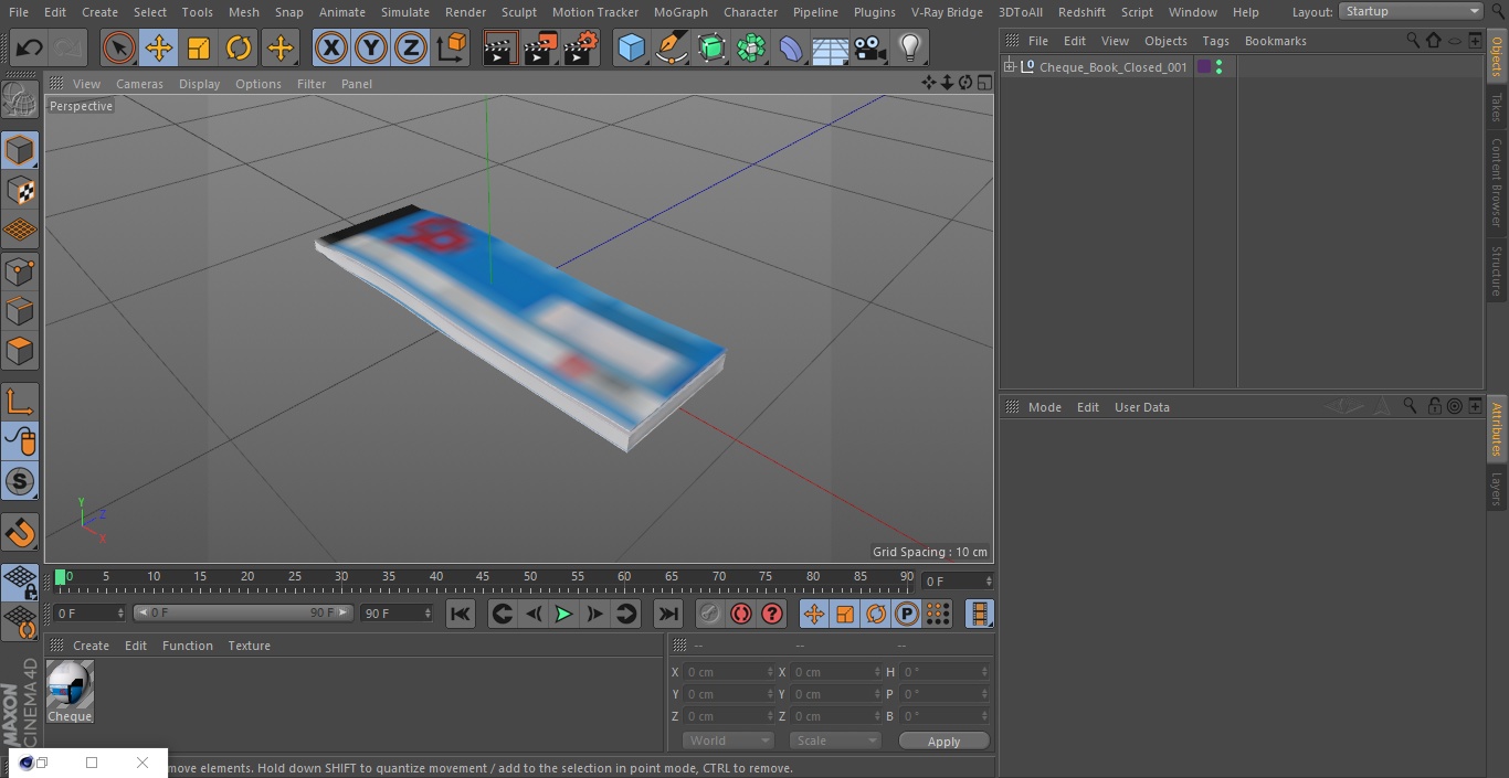 3D Cheque Book Closed model
