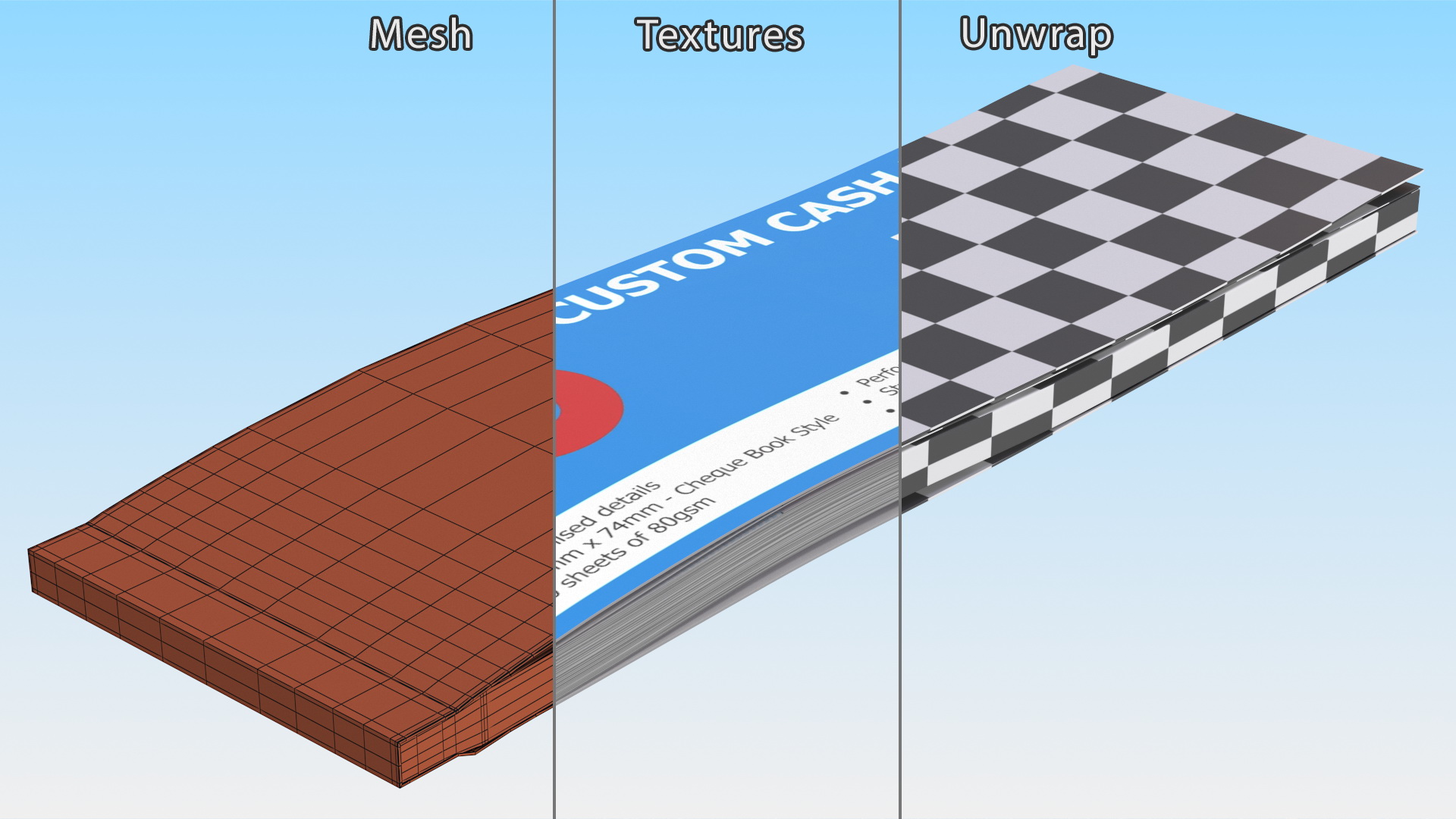 3D Cheque Book Closed model