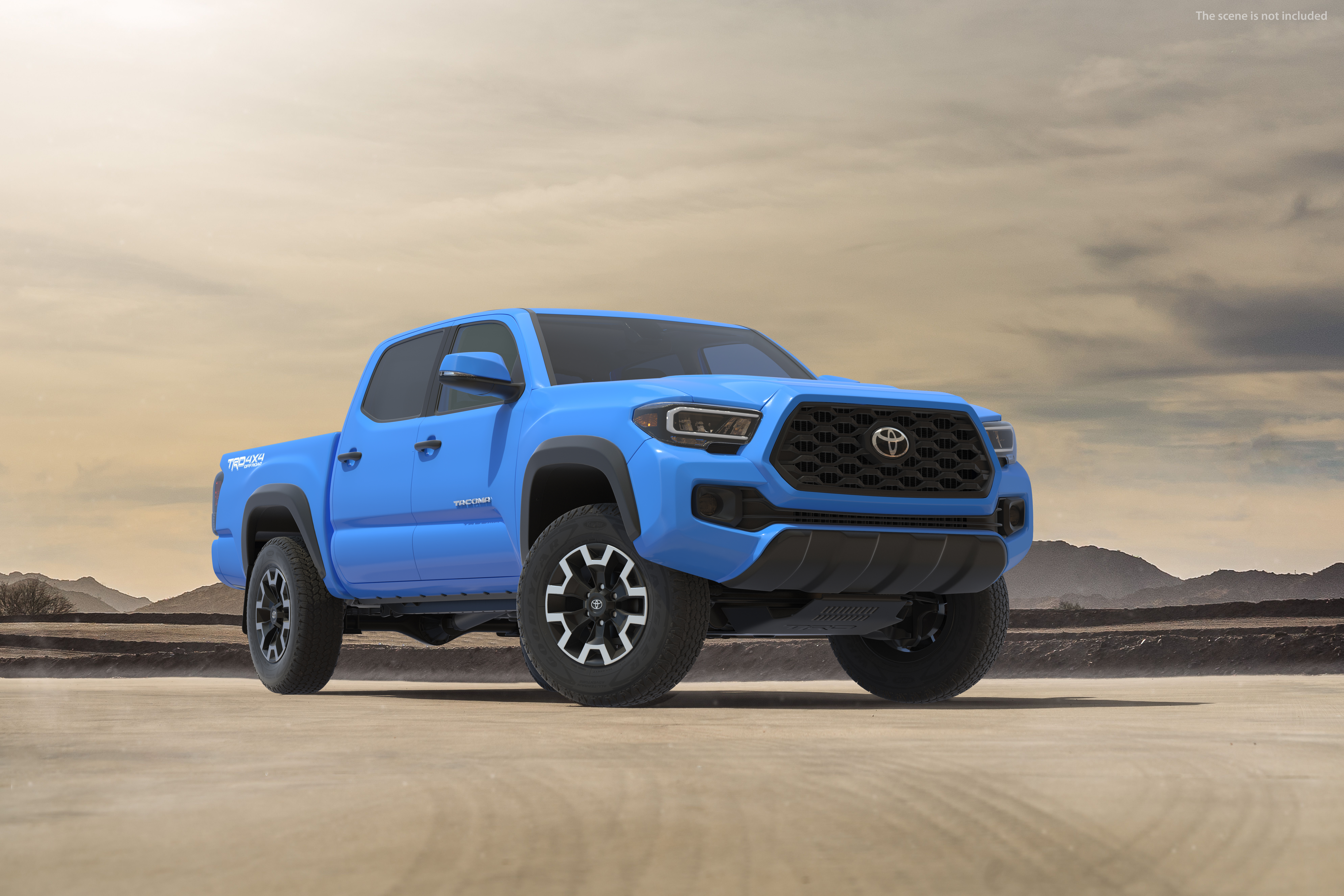 3D model Toyota Tacoma TRD Off Road Voodoo Blue 2021 Rigged