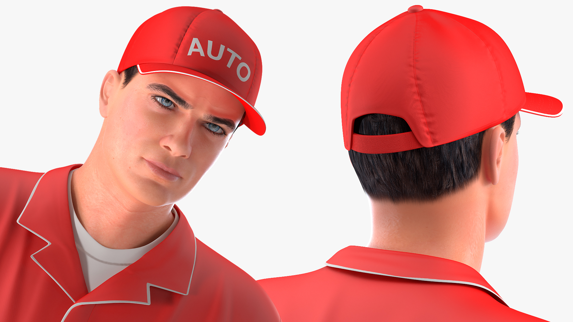 Auto Mechanic Inspecting Pose 3D model