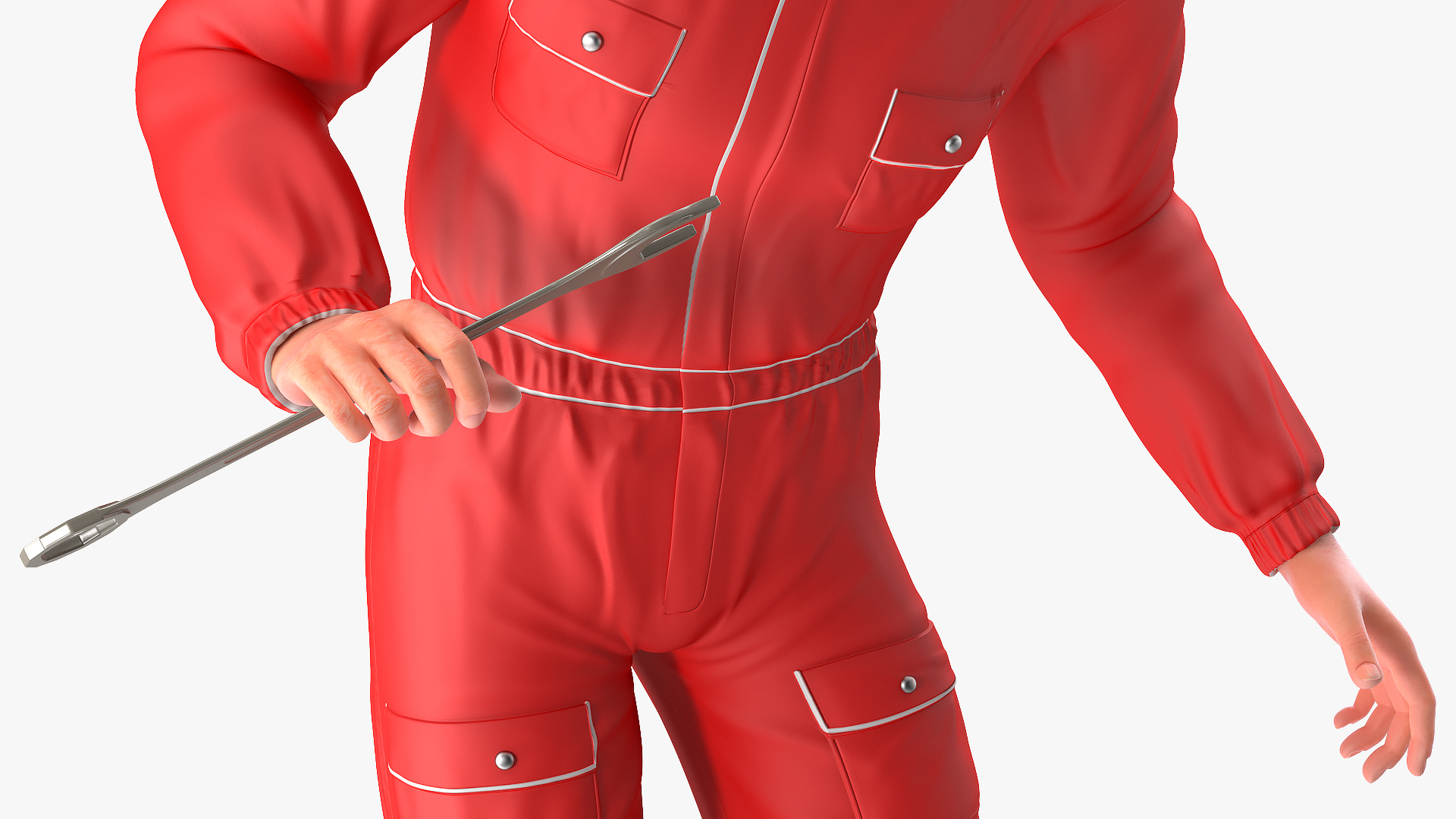 Auto Mechanic Inspecting Pose 3D model