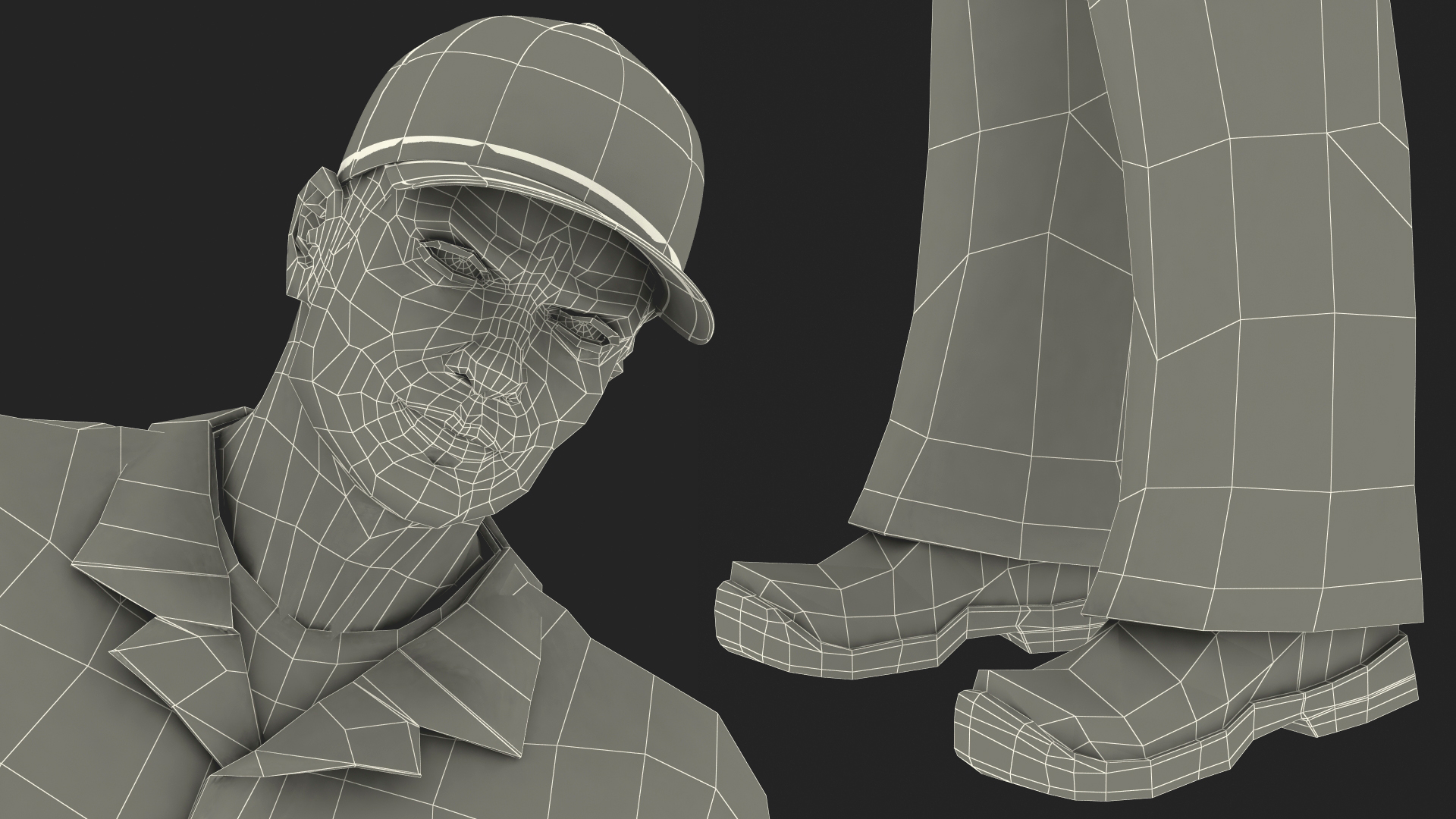 Auto Mechanic Inspecting Pose 3D model