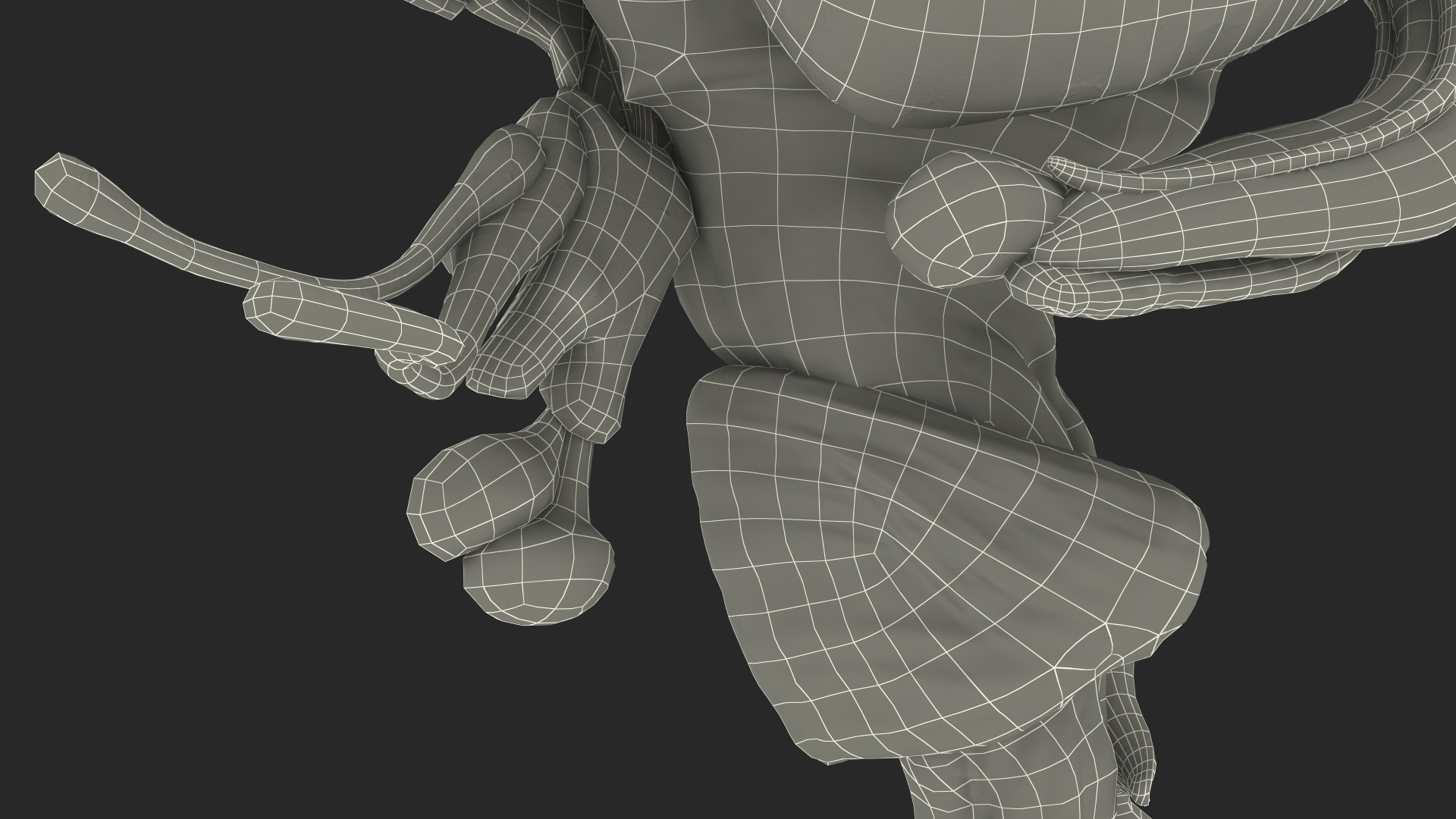 3D model Human Brain Midbrain Left