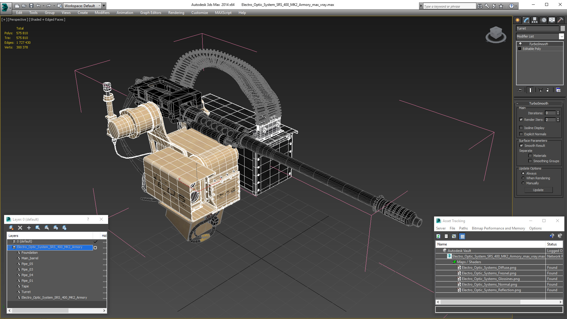 Electro Optic System SRS 400 MK2 Armory 3D model