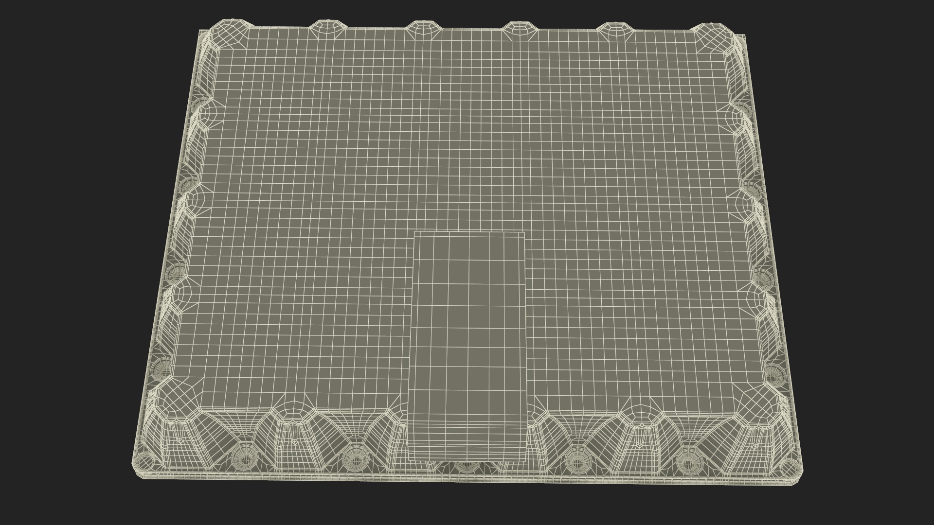 Empty Transparent Container for 30 Chicken Eggs 3D