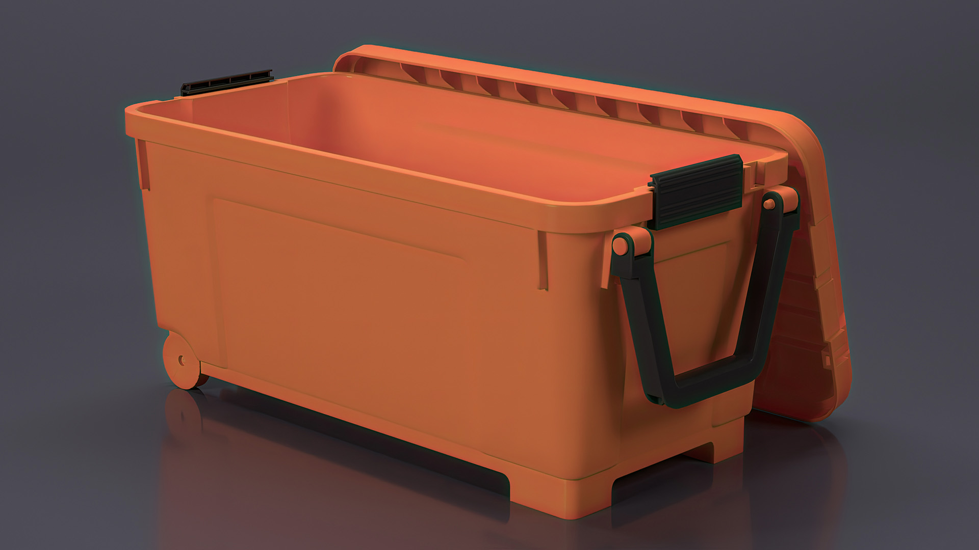 3D model Open Plastic Trunk Orange