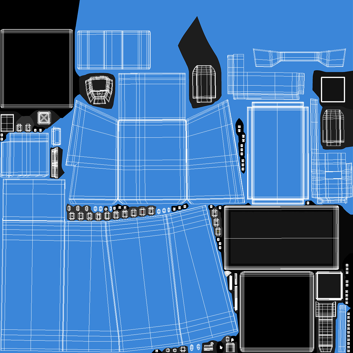 3D model Kiosk Hotel Terminal Blue