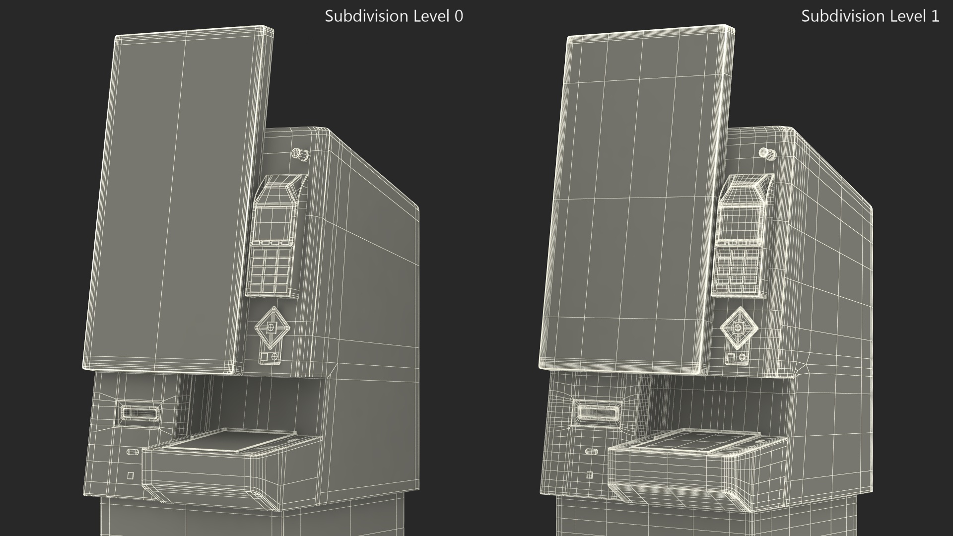 3D model Kiosk Hotel Terminal Blue