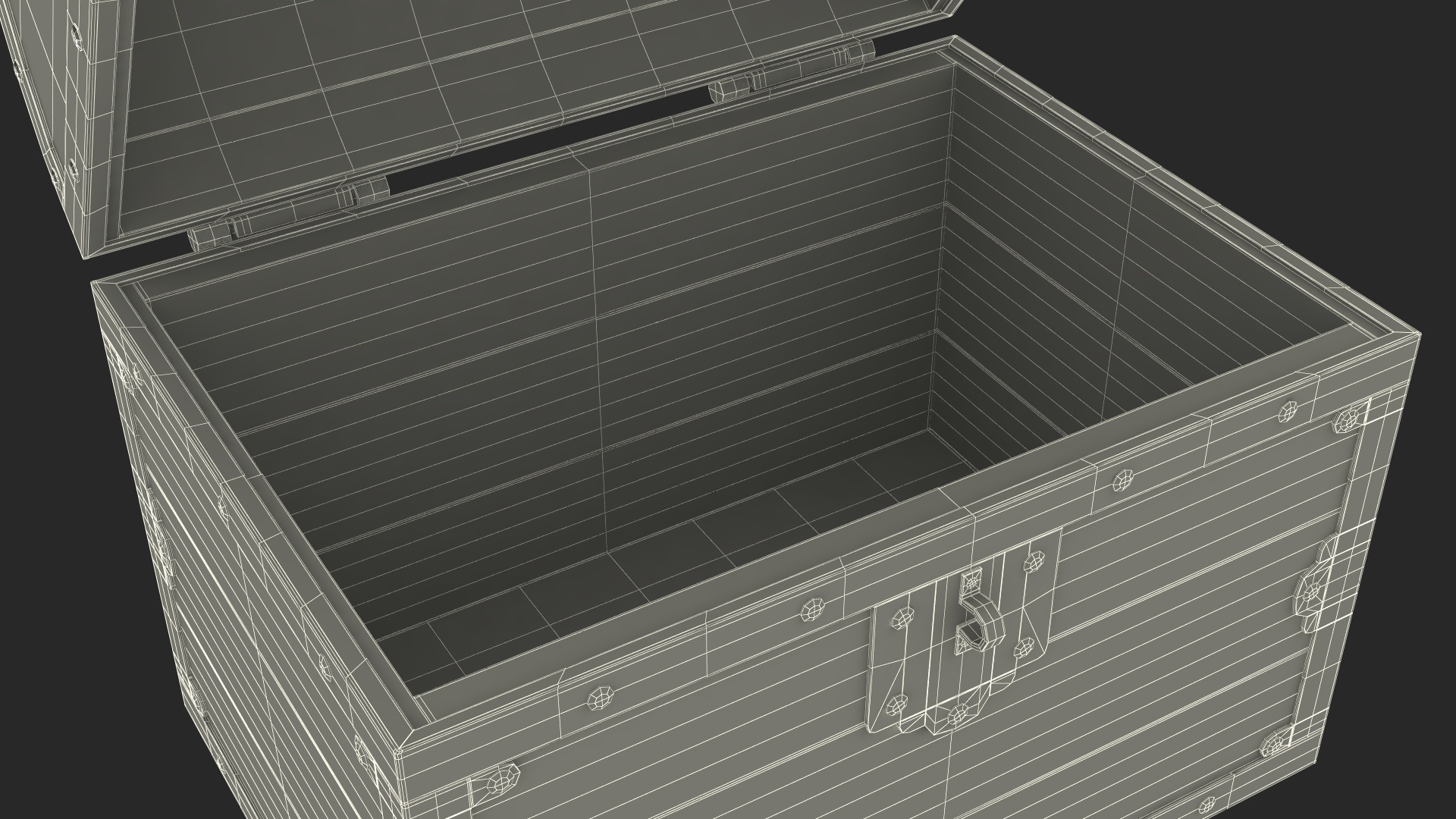3D Old Wooden Chest