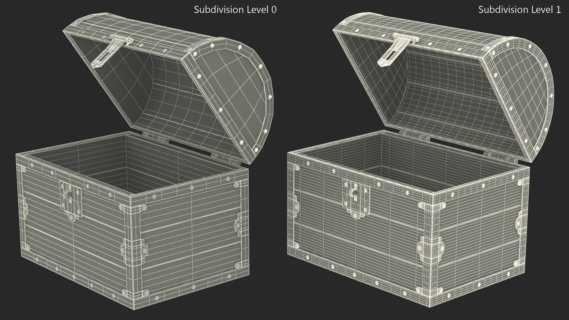 3D Old Wooden Chest