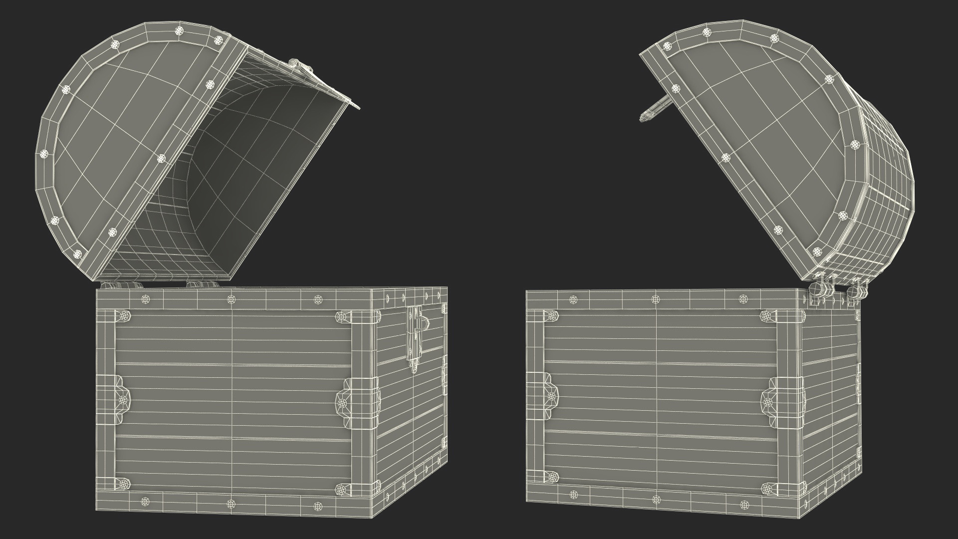 3D Old Wooden Chest
