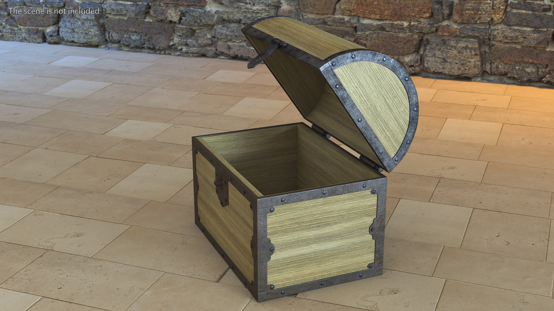 3D Old Wooden Chest