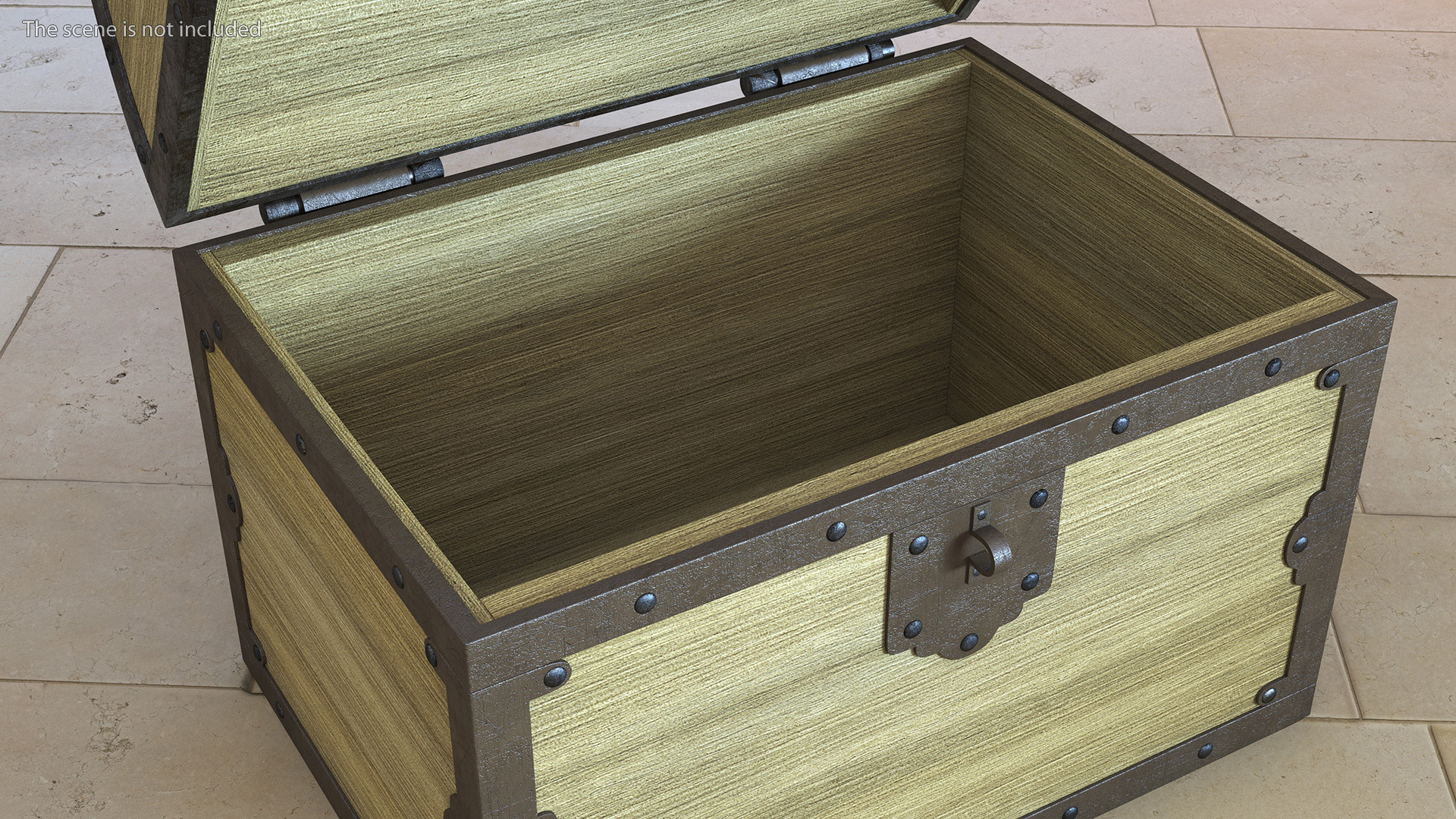 3D Old Wooden Chest