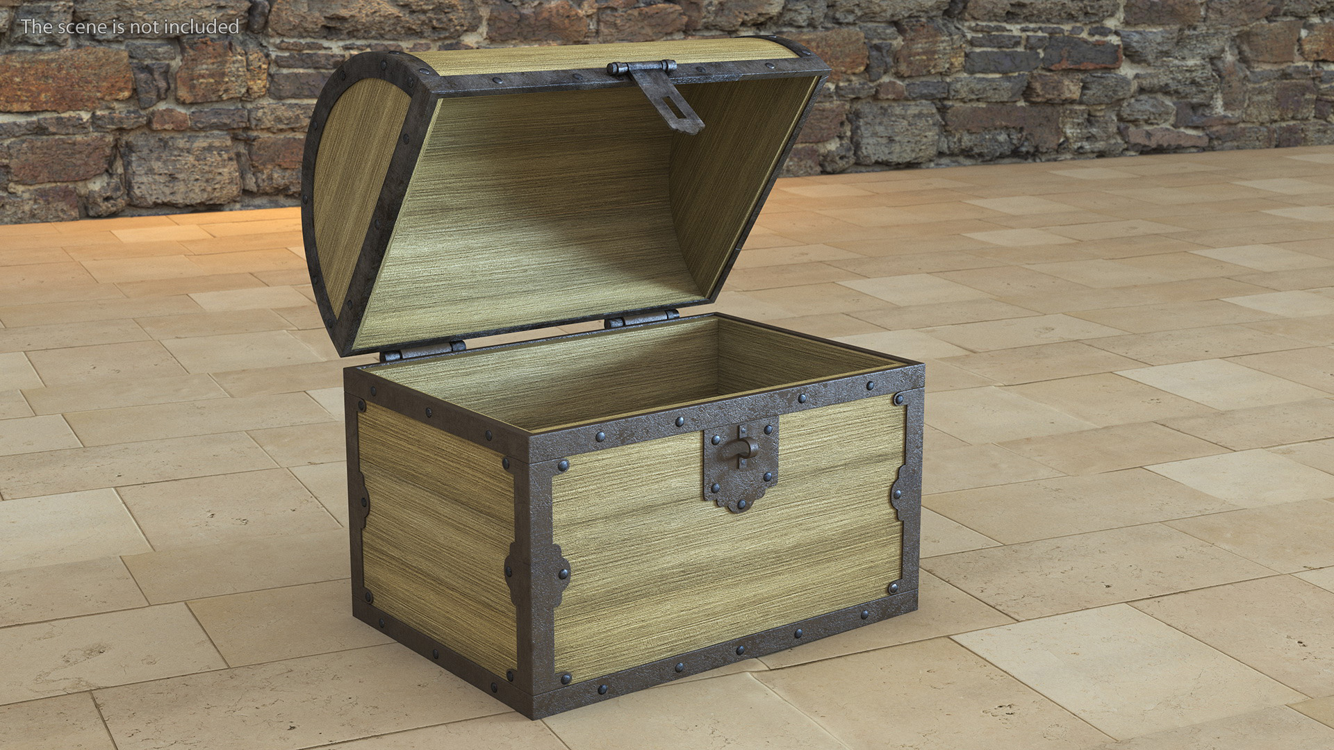 3D Old Wooden Chest