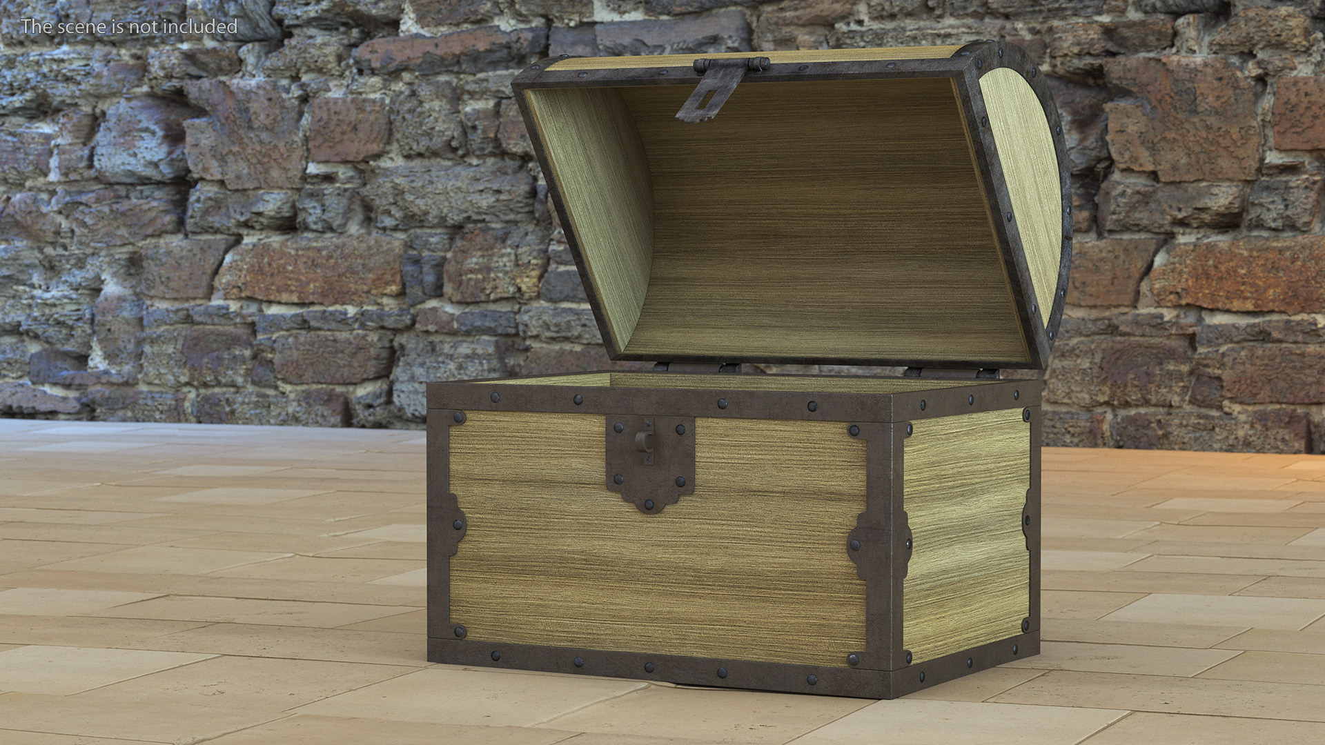 3D Old Wooden Chest