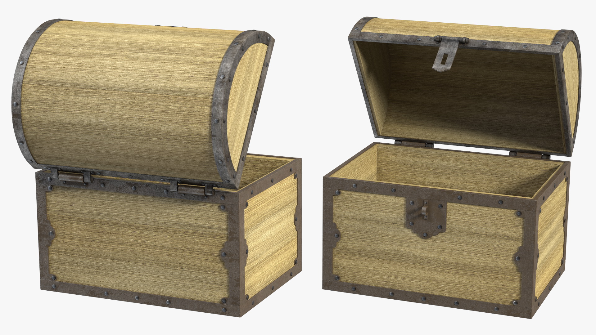 3D Old Wooden Chest