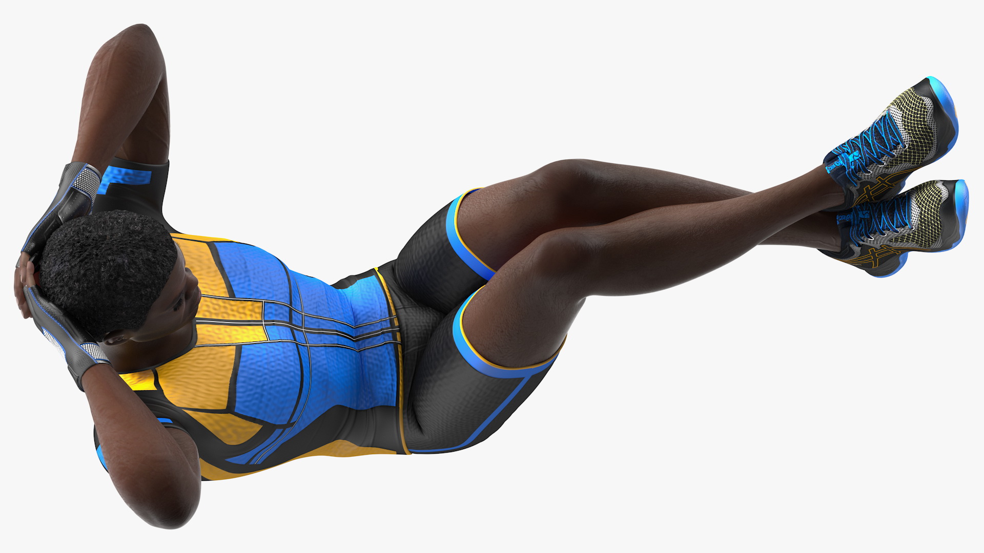 3D model African American Fitness Instructor