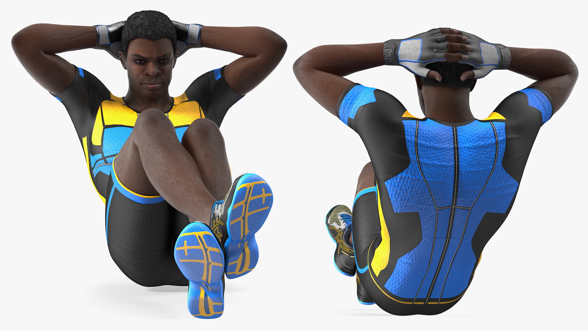 3D model African American Fitness Instructor