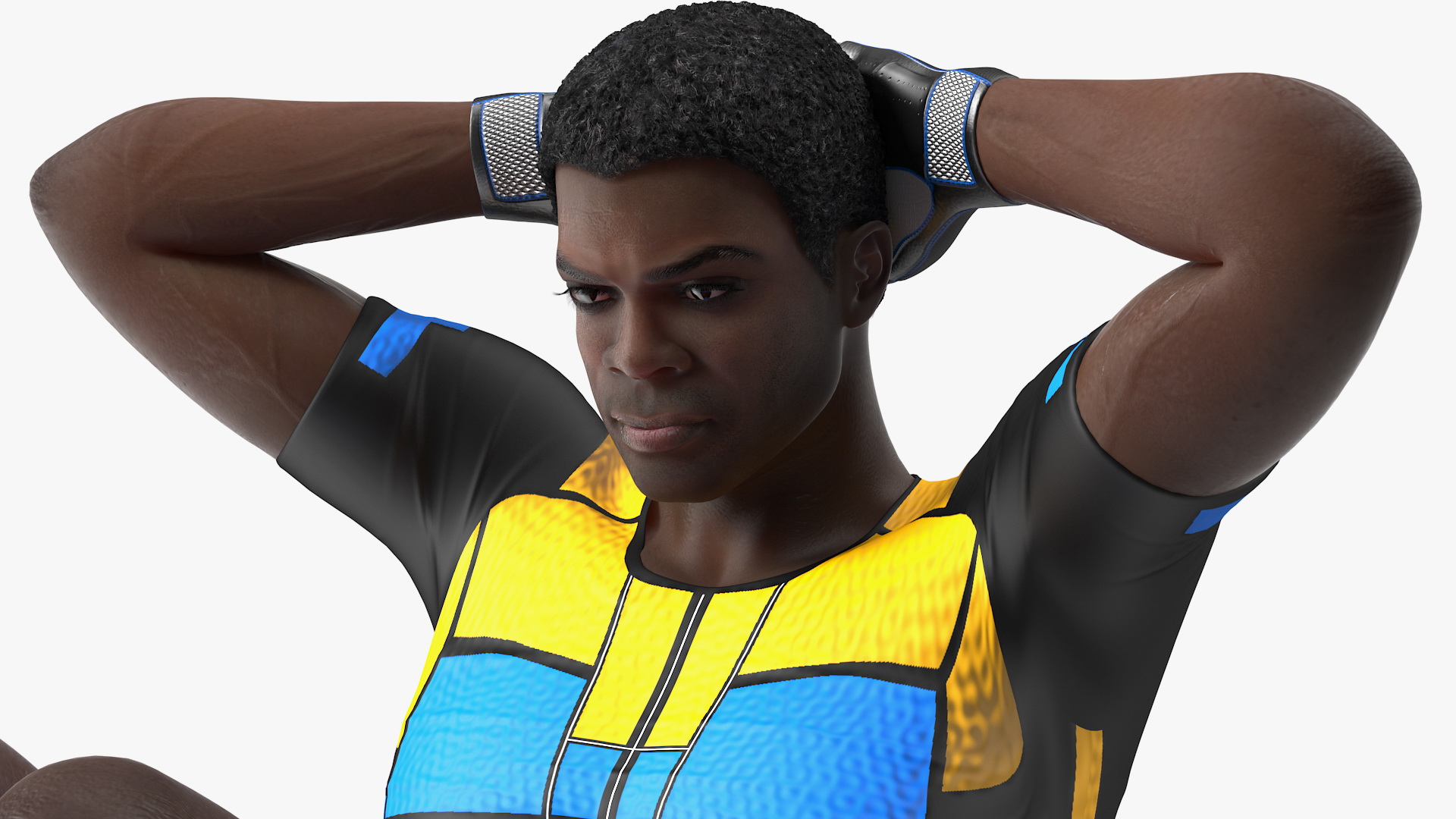 3D model African American Fitness Instructor