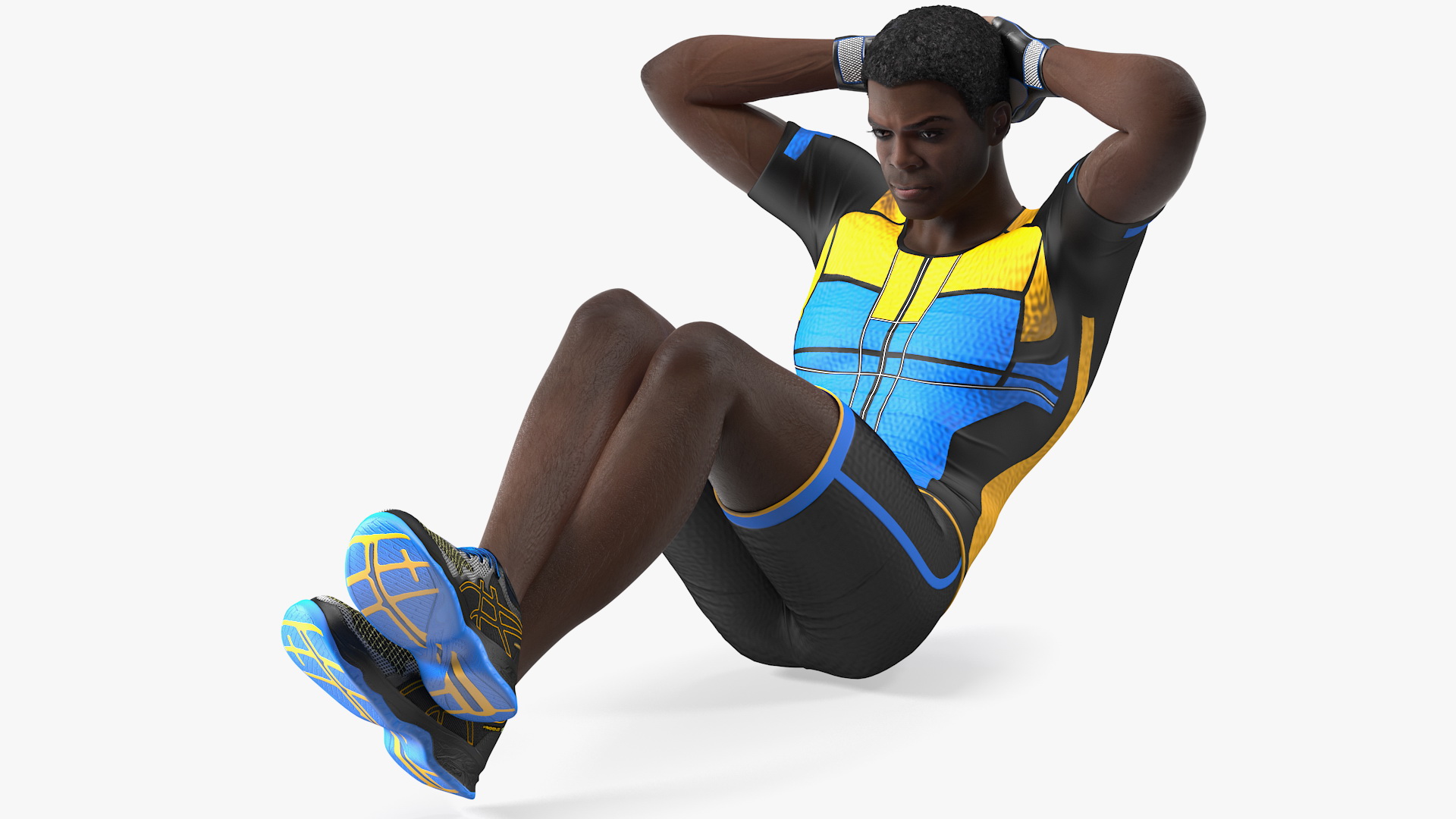 3D model African American Fitness Instructor