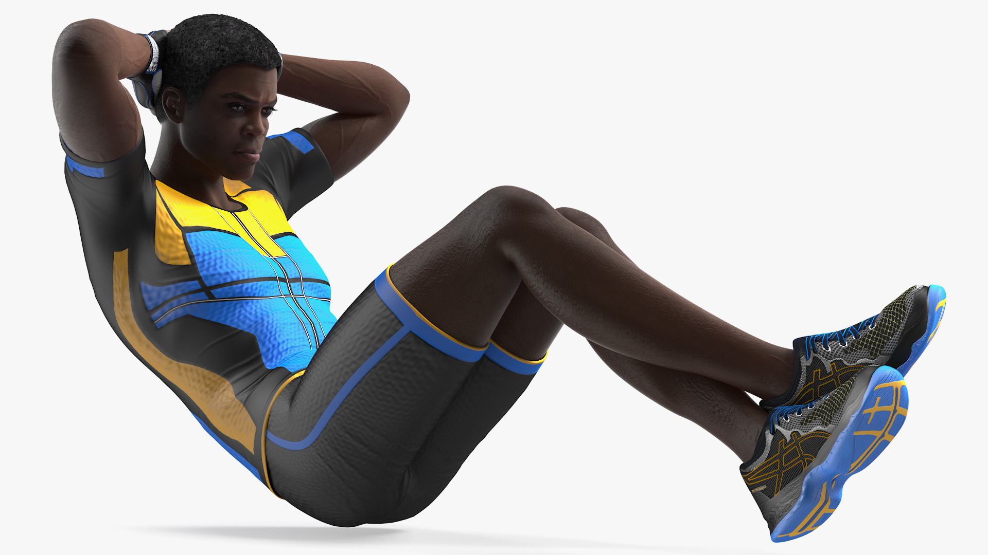 3D model African American Fitness Instructor