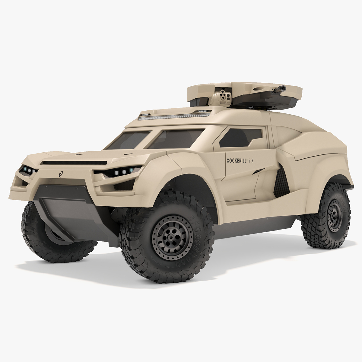 3D Cockerill I-X Ground Interceptor Car Rigged model