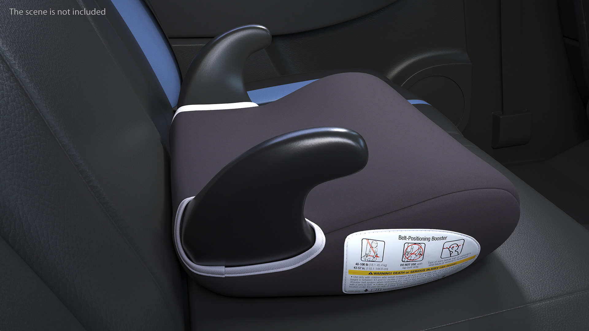 Booster Car Seat Black 3D