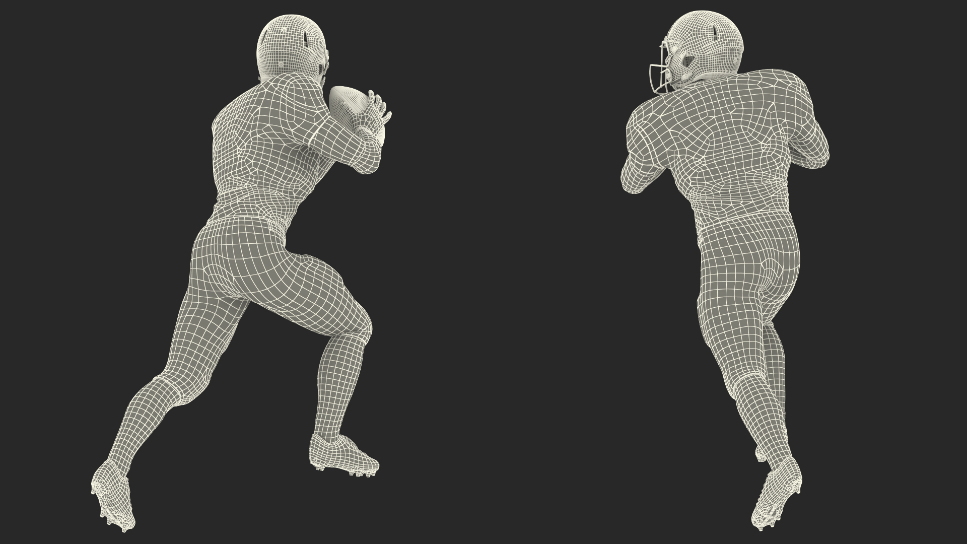 3D Minnesota Vikings American Football Player Running The Ball Fur model
