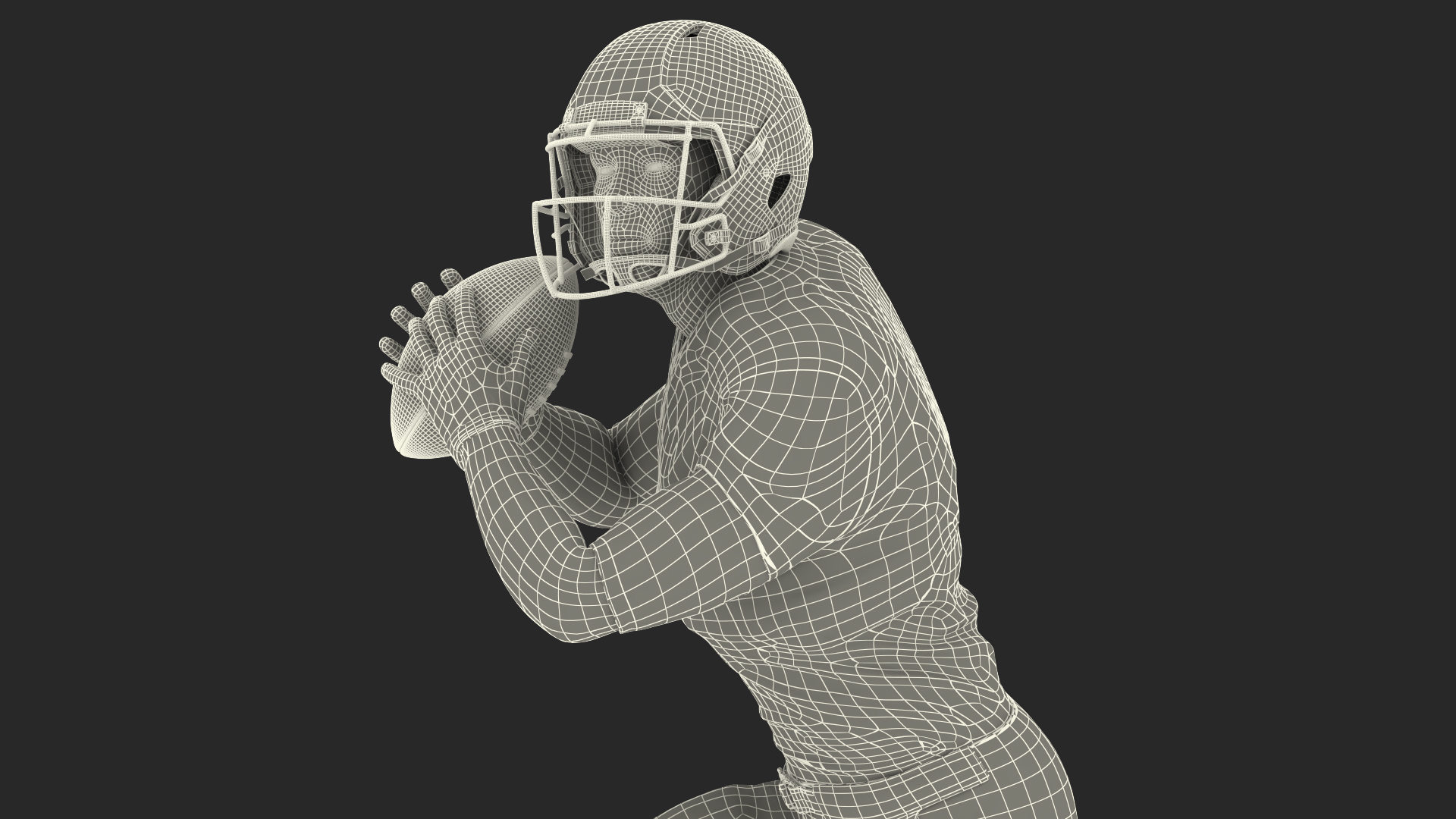 3D Minnesota Vikings American Football Player Running The Ball Fur model