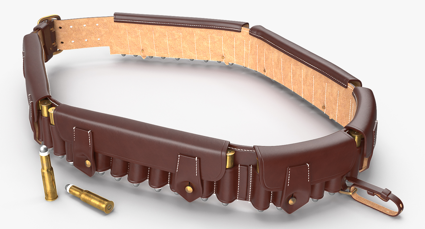 3D Martini Henry Ammo Bandolier model