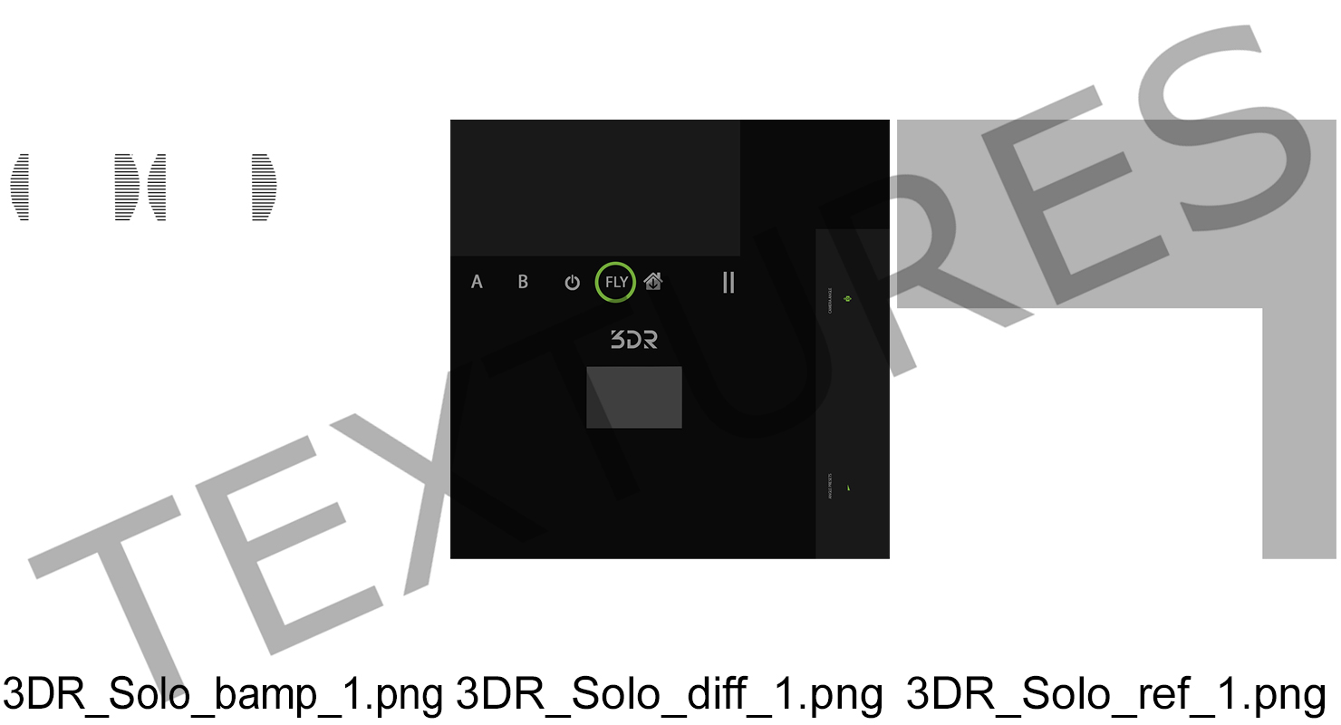 3DR Solo Drone Remote Controller 3D