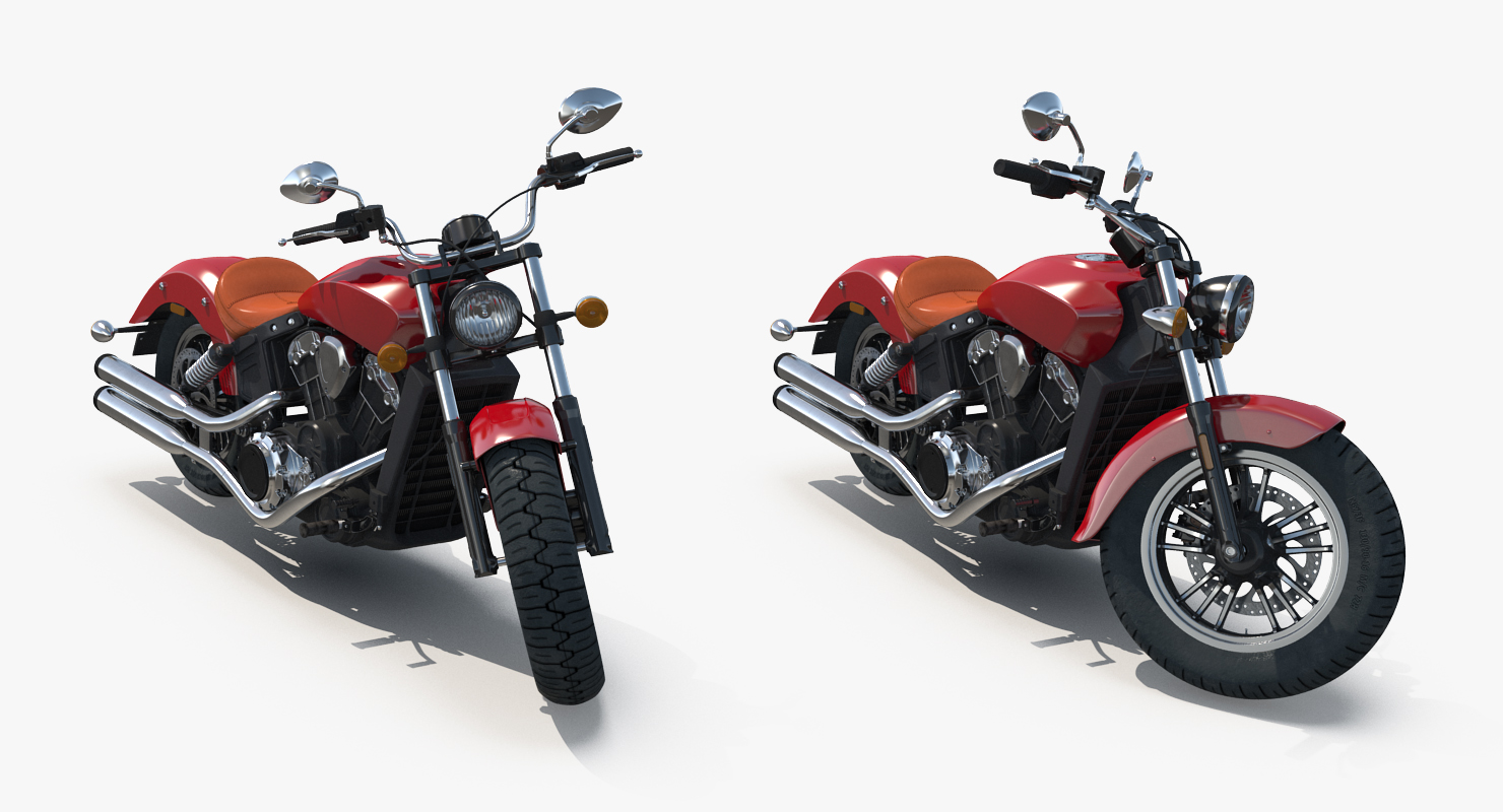 3D Cruiser Motorcycle Generic Rigged model