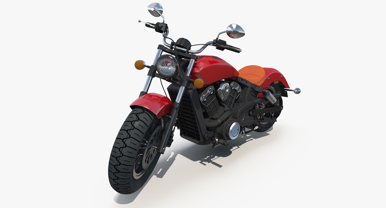 3D Cruiser Motorcycle Generic Rigged model