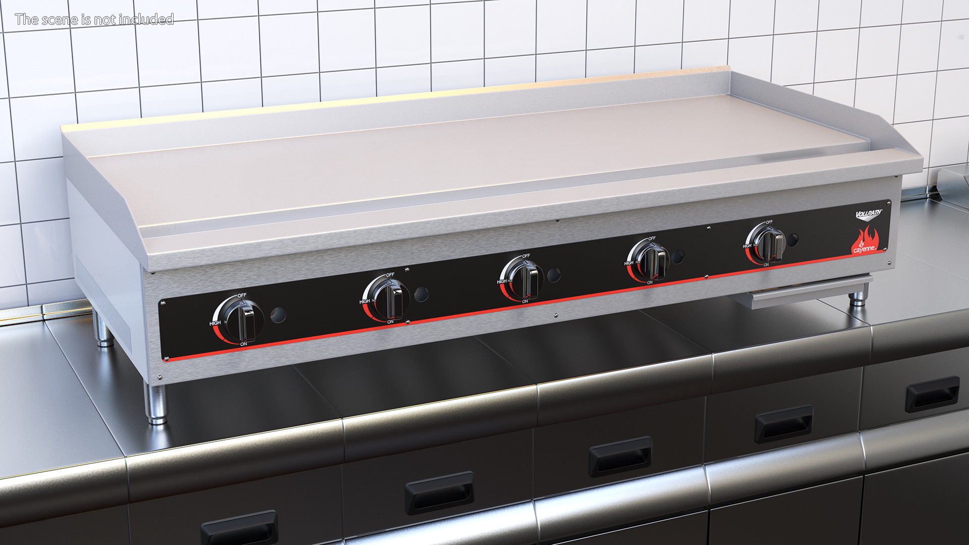 Vollrath 40840 Cayenne 60 Flat Top Gas Countertop Griddle 3D