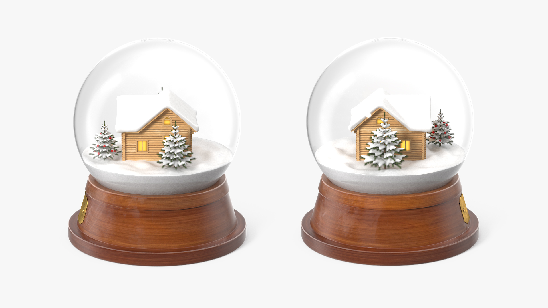 Christmas Snowglobe with House Inside 3D