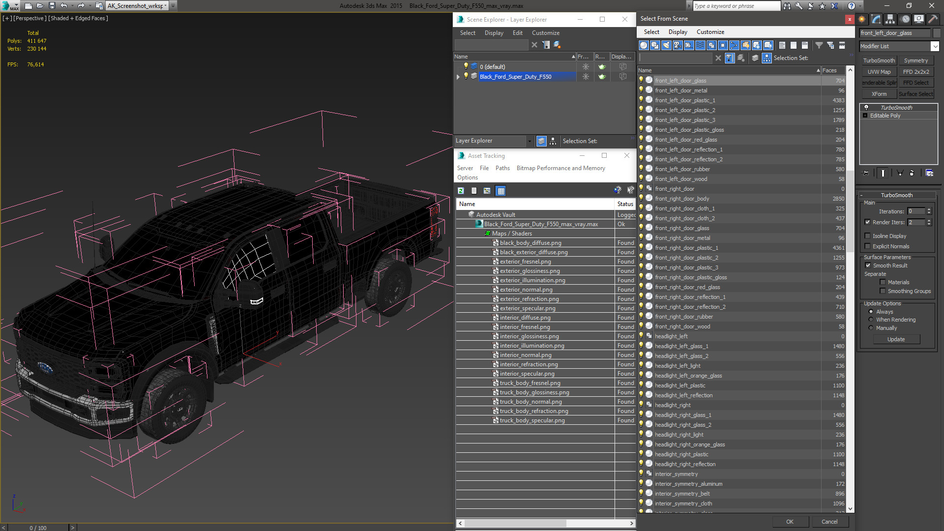 3D Black Ford Super Duty F550