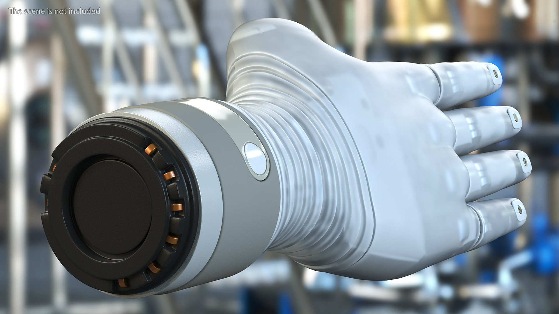 3D Wrist Bionic Hand Deka Rigged for Cinema 4D model