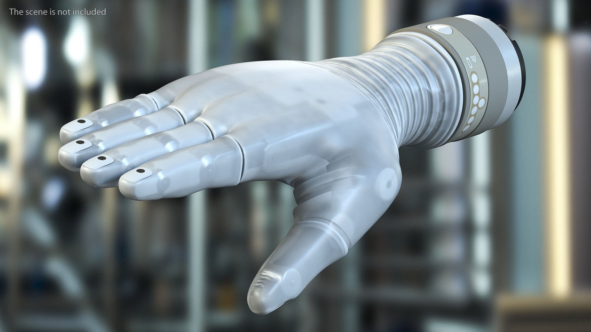 3D Wrist Bionic Hand Deka Rigged for Cinema 4D model