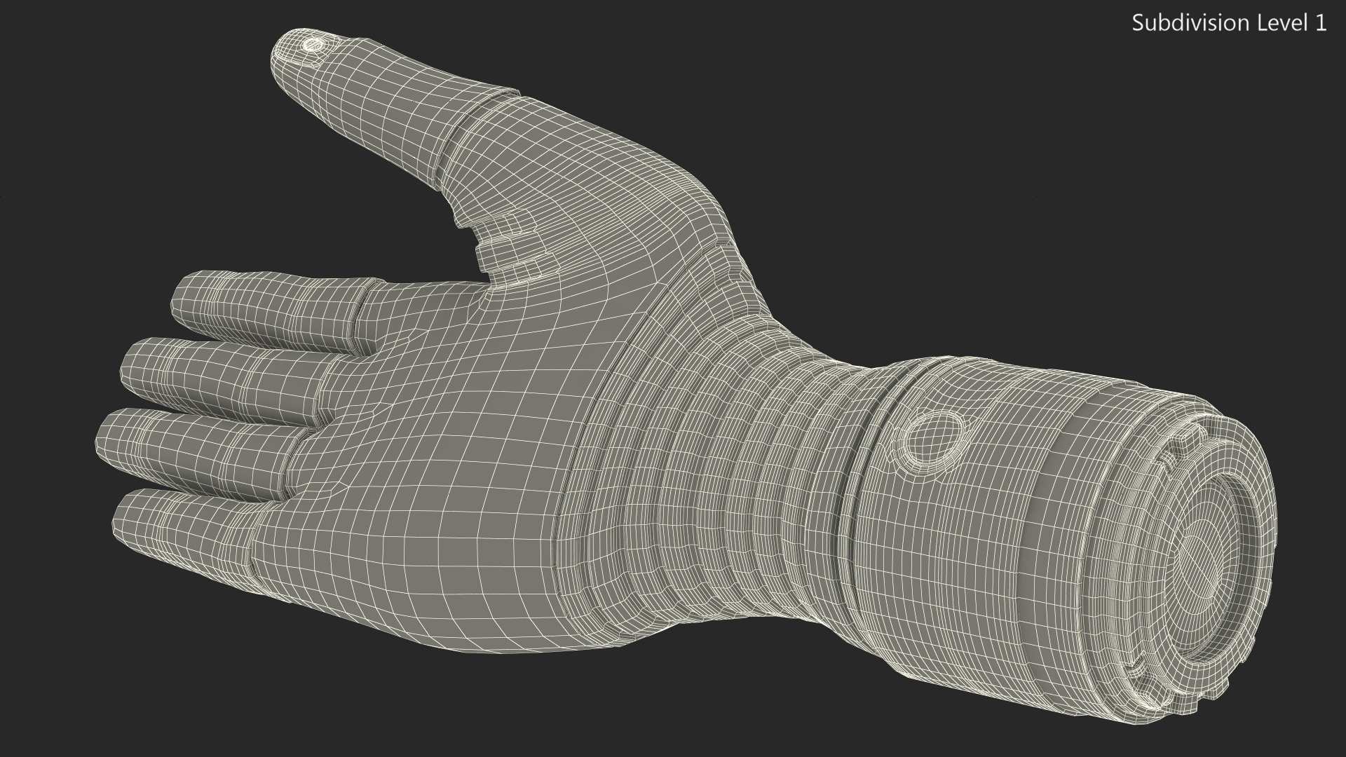 3D Wrist Bionic Hand Deka Rigged for Cinema 4D model