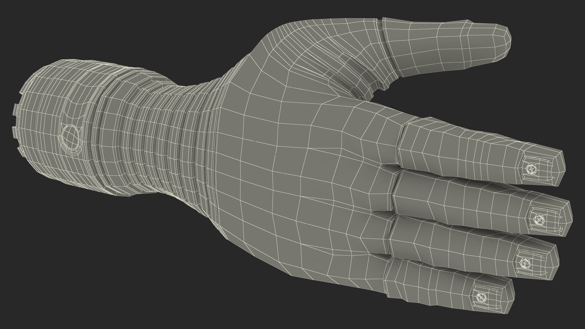 3D Wrist Bionic Hand Deka Rigged for Cinema 4D model