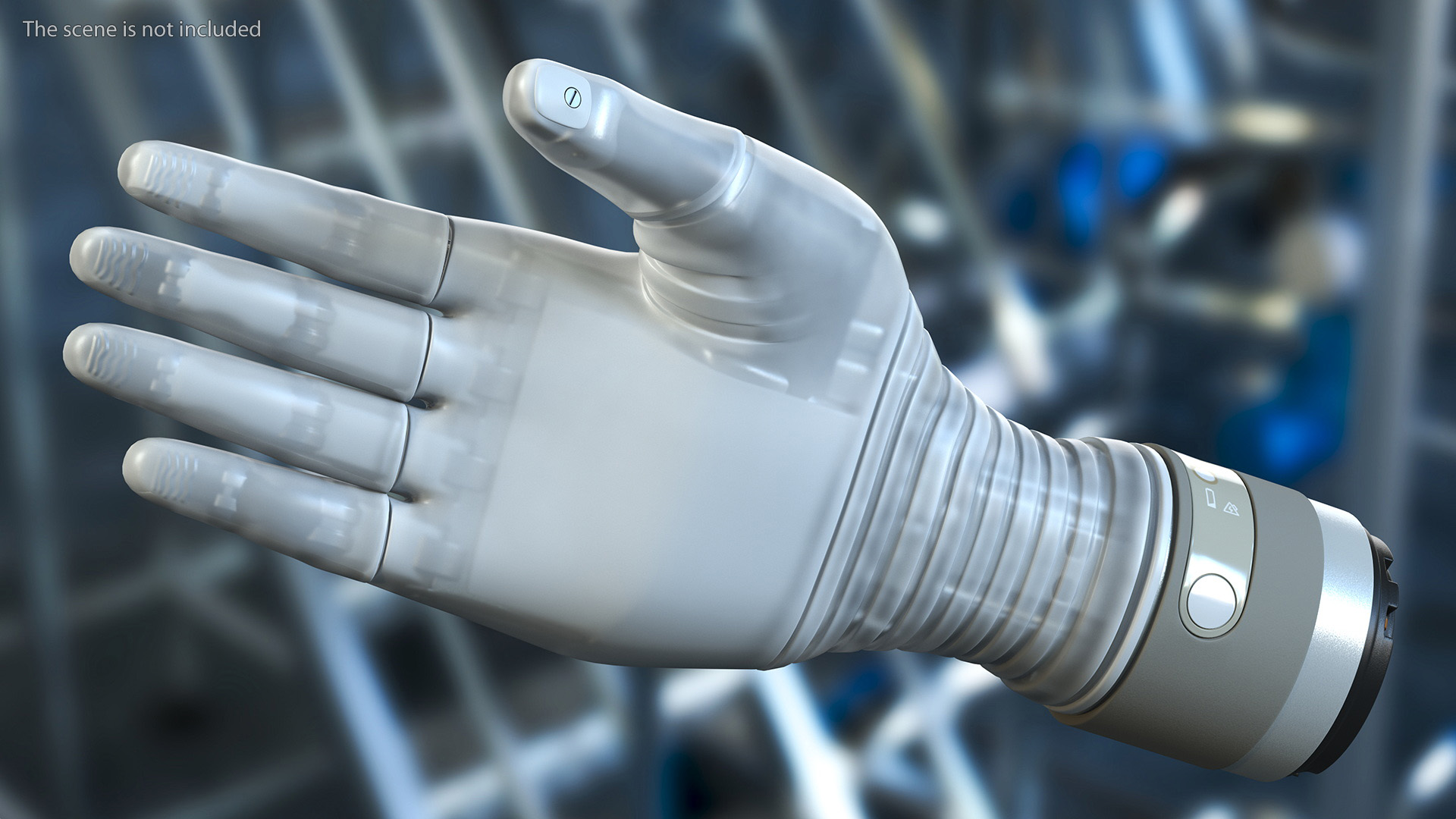 3D Wrist Bionic Hand Deka Rigged for Cinema 4D model
