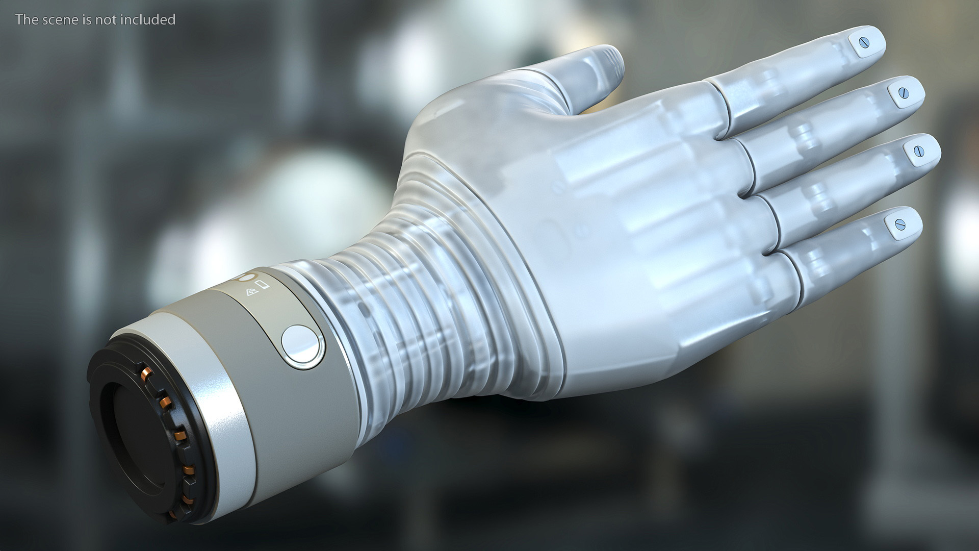 3D Wrist Bionic Hand Deka Rigged for Cinema 4D model