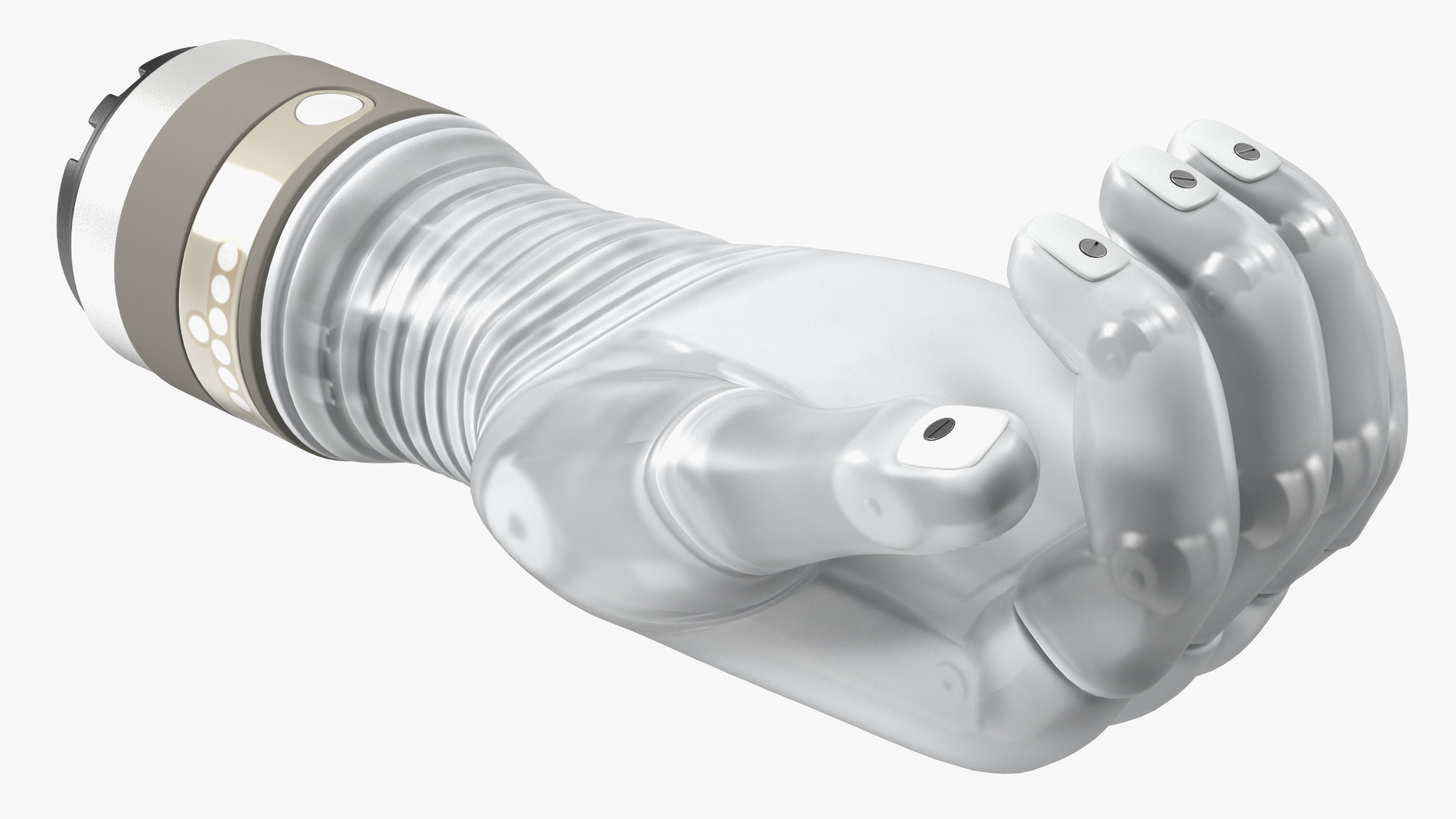 3D Wrist Bionic Hand Deka Rigged for Cinema 4D model