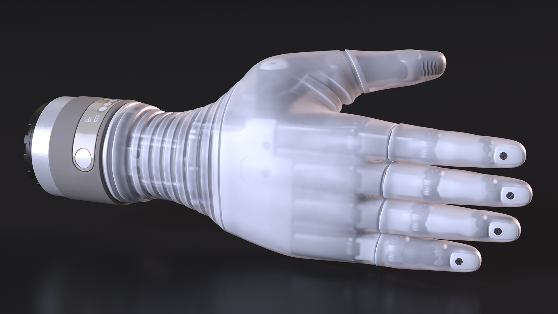 3D Wrist Bionic Hand Deka Rigged for Cinema 4D model